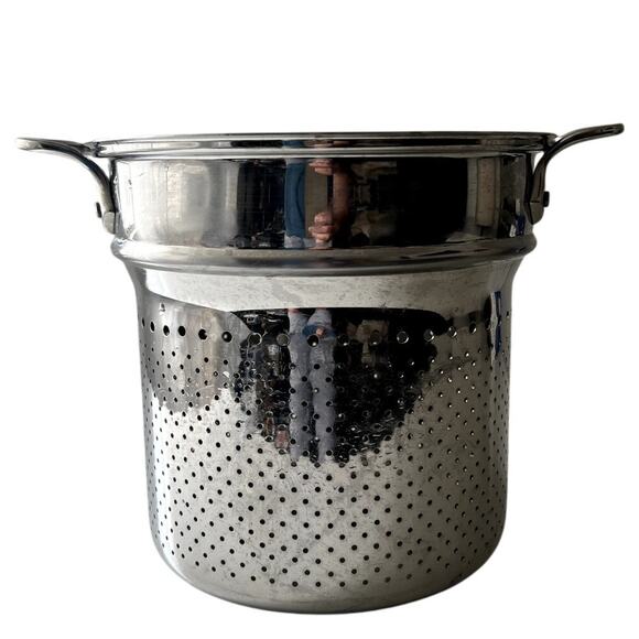 All-Clad Stainless Steel Pasta Spaghetti Vegetable Steamer Strainer Pot Insert - Picture 1 of 6